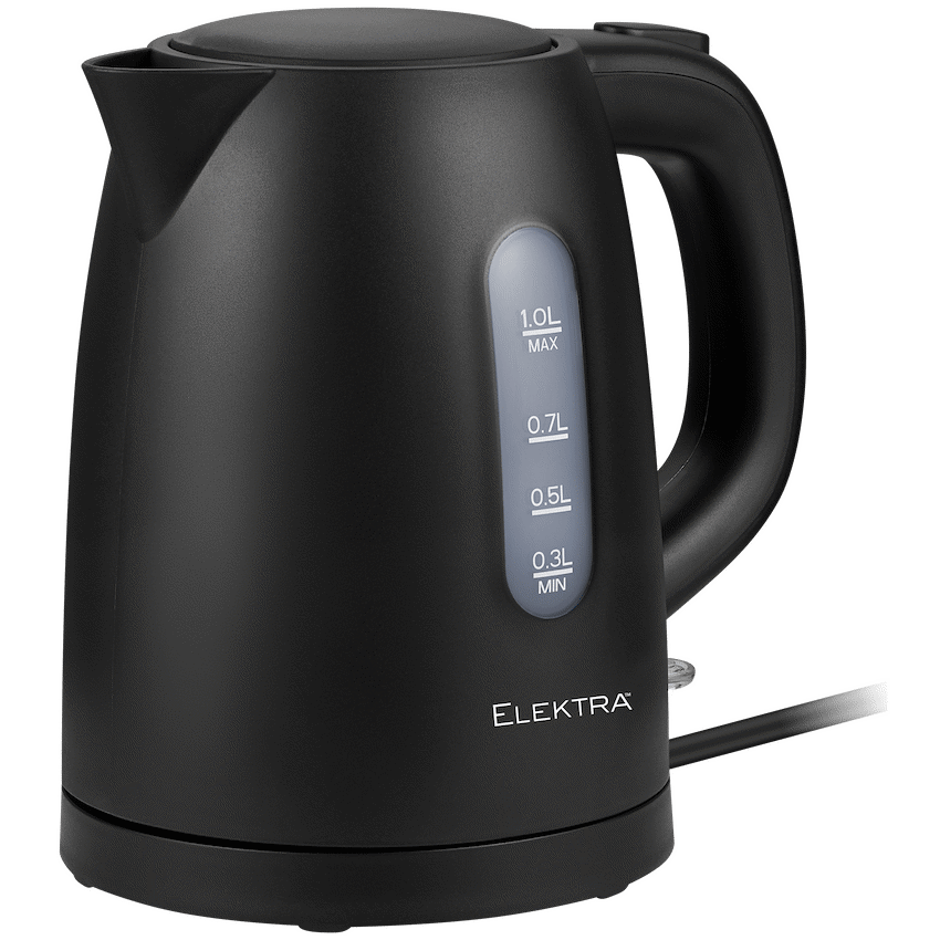 Elektra Kitchen and Home Elektra 1L Plastic Kettle - Black