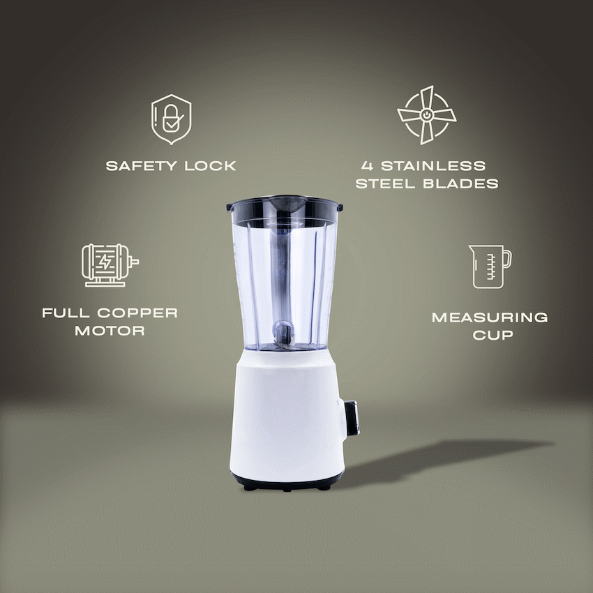 Elektra Kitchen and Home ELEKTRA - 500W 1.5L JUG BLENDER (PLASTIC JUG)