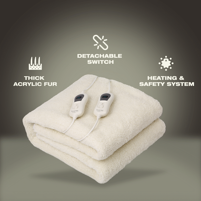 Elektra Kitchen and Home Elektra Comfort Electric Blanket - King - Fur