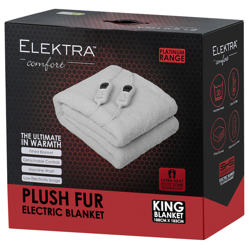 Elektra Kitchen and Home Elektra Comfort Electric Blanket - King - Fur