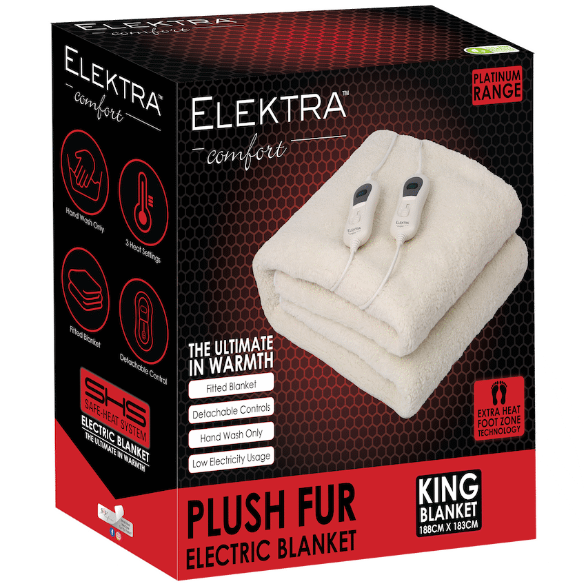 Elektra Kitchen and Home Elektra Comfort Electric Blanket - King - Fur