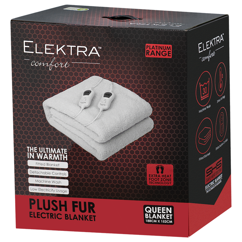 Elektra Kitchen and Home Elektra Comfort Electric Blanket - Queen - Fur