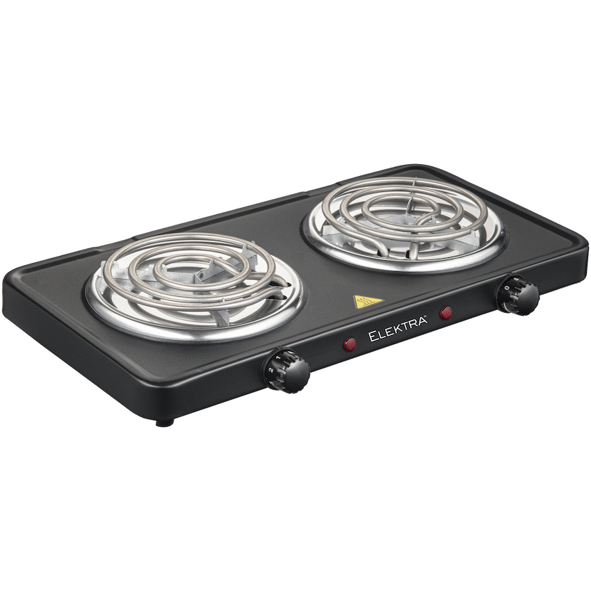 Elektra Kitchen and Home Elektra Double Spiral Hot Plate - Black