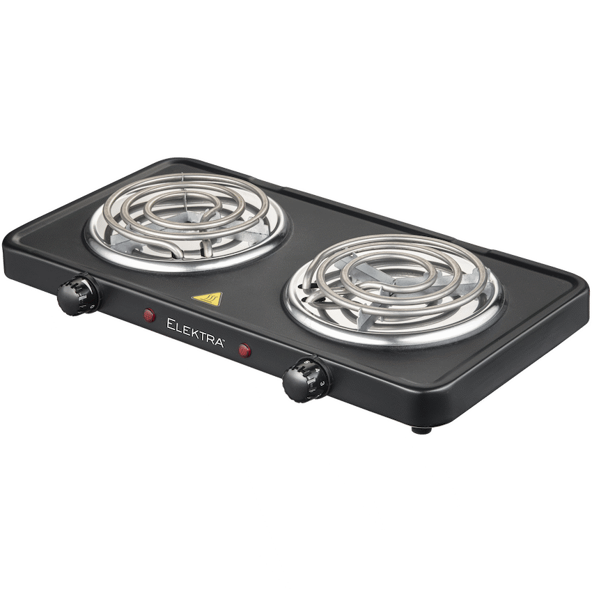 Elektra Kitchen and Home Elektra Double Spiral Hot Plate - Black
