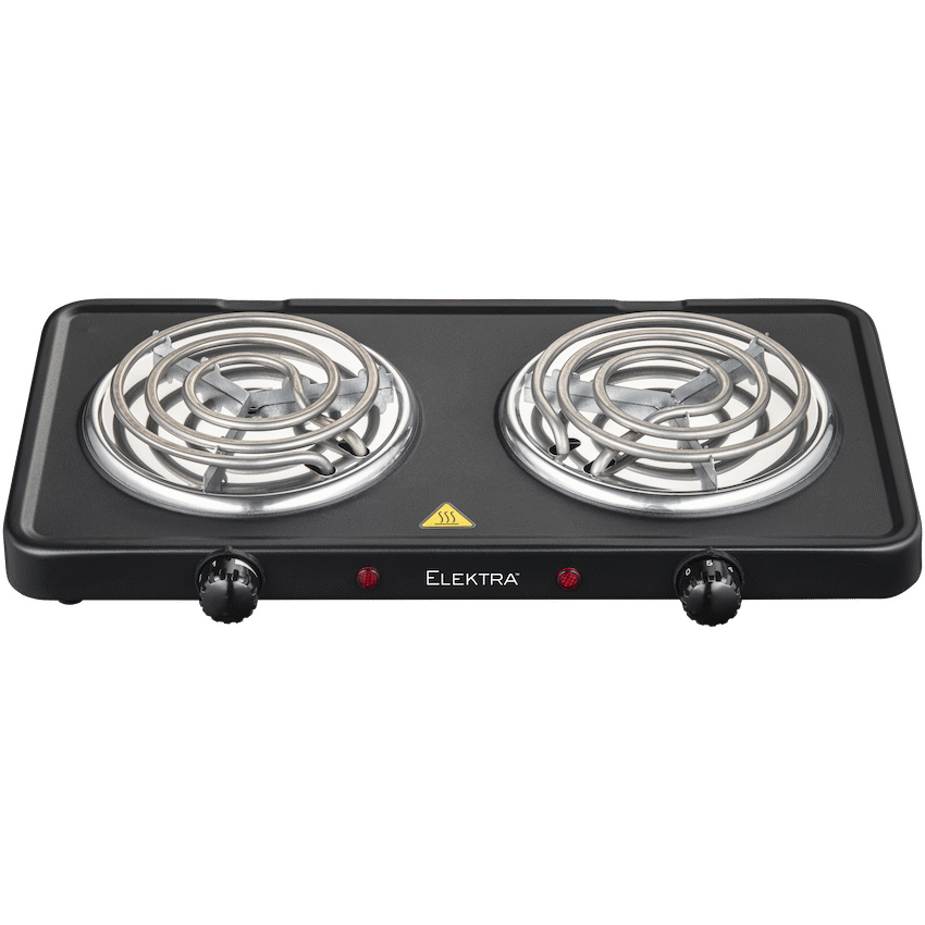 Elektra Kitchen and Home Elektra Double Spiral Hot Plate - Black