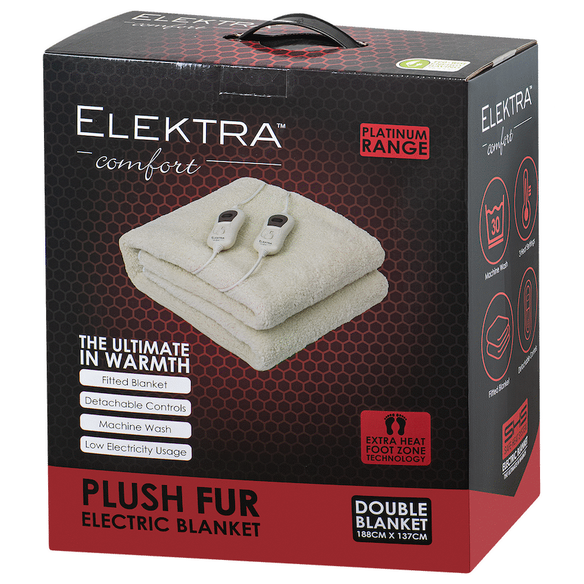Elektra Kitchen and Home Elektra E/CMFRT Electric Blanket Double (A/FUR)