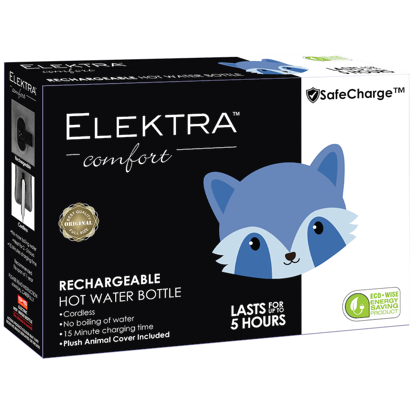 Elektra Kitchen and Home Elektra Hot Water Bottle - Blue Raccoon