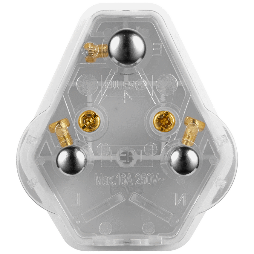 Ellies Electrical Ellies 16a Screw-on Plug Top - White