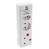 Ellies Electrical Ellies  3 Way Medium Surge adaptor Schuko,with type C + USB