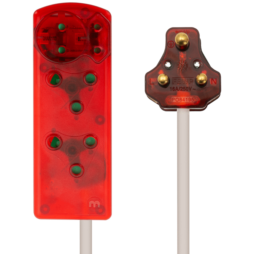 Ellies Electrical Ellies 4 Way High Surge Extension Lead - 3M