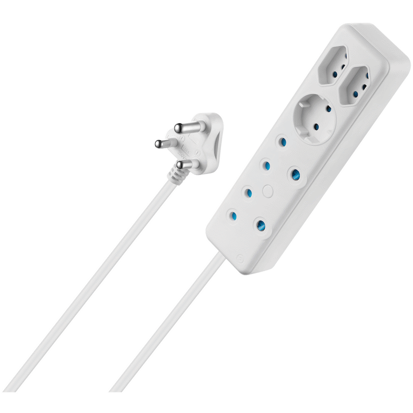 Ellies Electrical Ellies 5-Way Multiplug - 0.5m