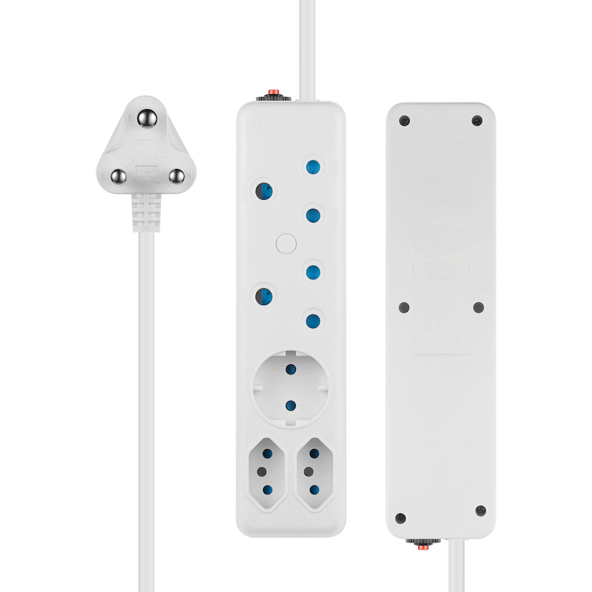 Ellies Electrical Ellies 5-Way Multiplug - 0.5m