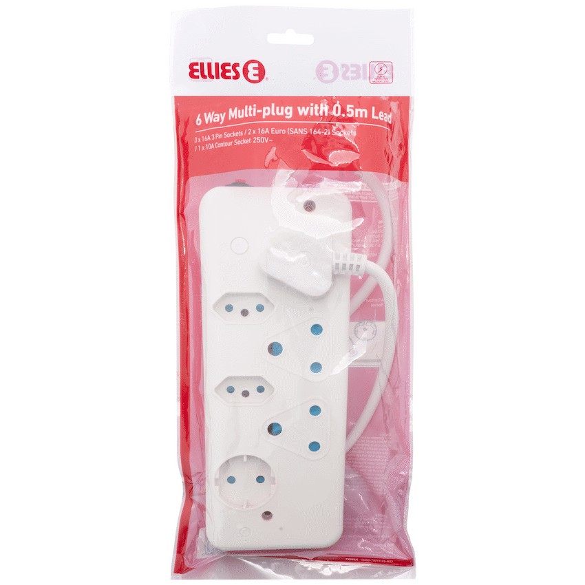 Ellies Electrical Ellies  6 Way Basic Multiplug