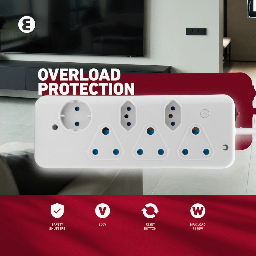 Ellies Electrical Ellies  6 Way Basic Multiplug