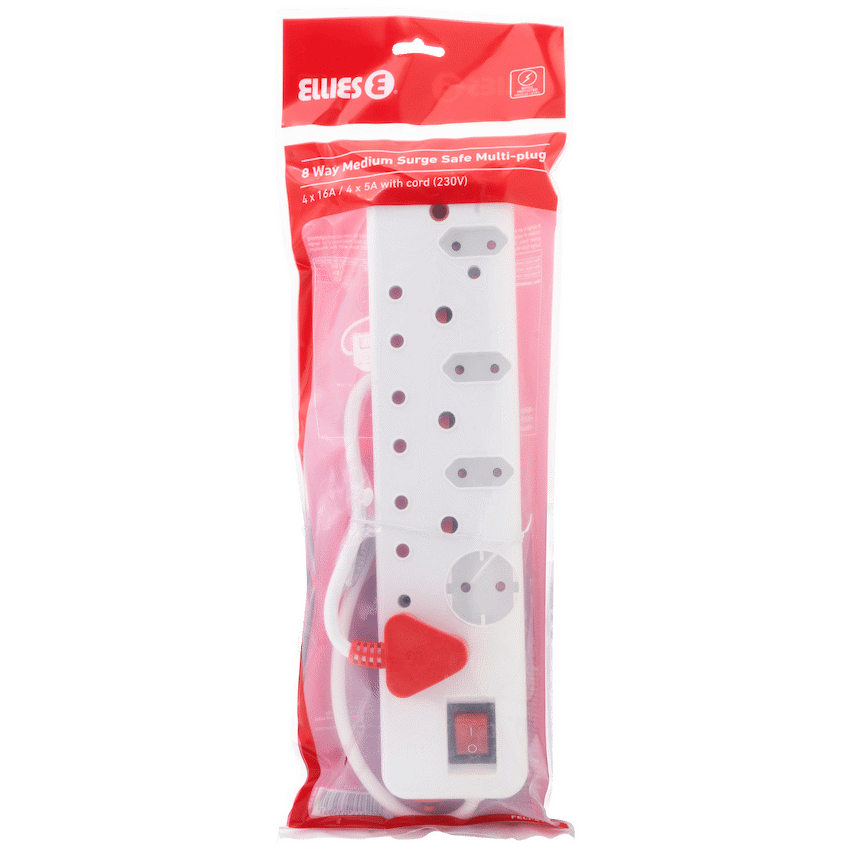 Ellies Electrical Ellies 8-Way Medium Surge Multiplug 0.5m