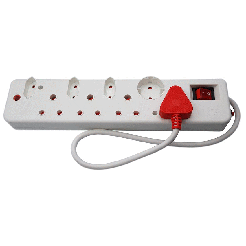 Ellies Electrical Ellies 8-Way Medium Surge Multiplug 0.5m