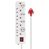 Ellies Electrical Ellies 8-Way Medium Surge Multiplug 0.5m