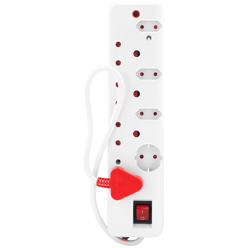 Ellies Electrical Ellies 8-Way Medium Surge Multiplug 0.5m