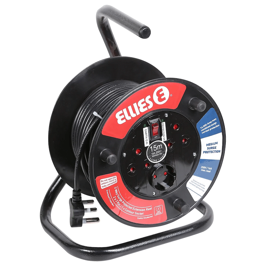 Ellies Electrical Ellies Heavy Duty Medium Surge Extension Reel - 20m