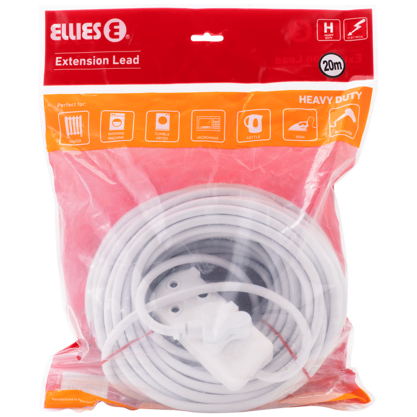 Ellies Electrical Ellies Side by Side Light Duty Extension Lead-20M
