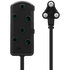 Ellies Electrical Ellies Side-by-Side Light-Duty Extension Lead - 3m - Black