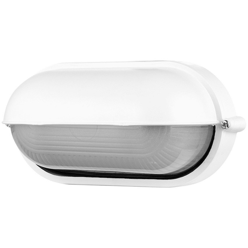 Ellies Ellies Arc Series - AC Oval Bulkhead - Aluminium  + Glass - E27 Base -WT