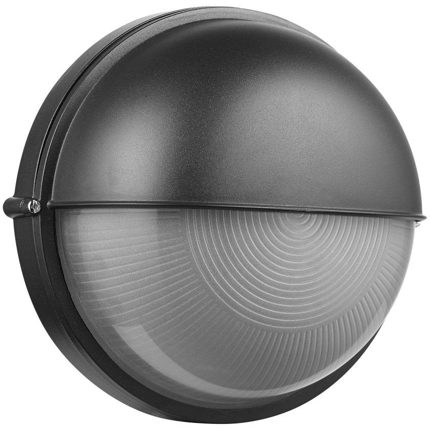 Ellies Ellies Arc Series - AC Round Bulkhead - Aluminium + Glass - E27 Base -BK
