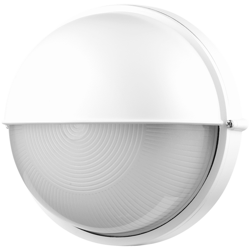 Ellies Ellies Arc Series - AC Round Bulkhead - Aluminium + Glass - E27 Base -WT
