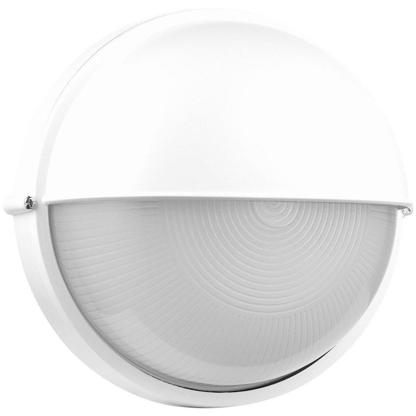 Ellies Ellies Arc Series - Large AC Round Bulkhead - Aluminium + Glass - E27 Base -WT