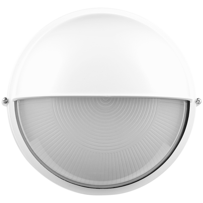Ellies Ellies Arc Series - Large AC Round Bulkhead - Aluminium + Glass - E27 Base -WT