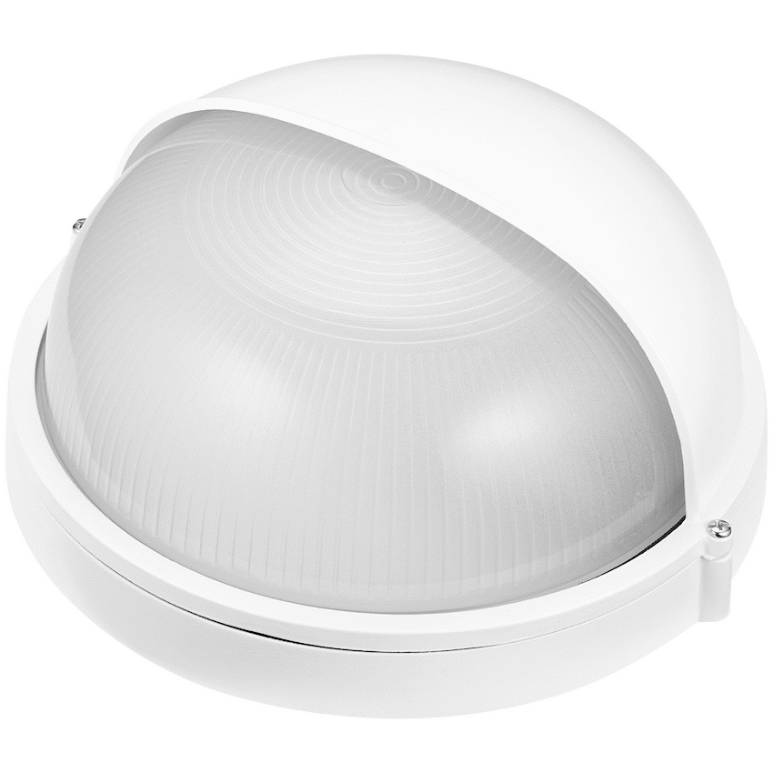 Ellies Ellies Arc Series - Large AC Round Bulkhead - Aluminium + Glass - E27 Base -WT