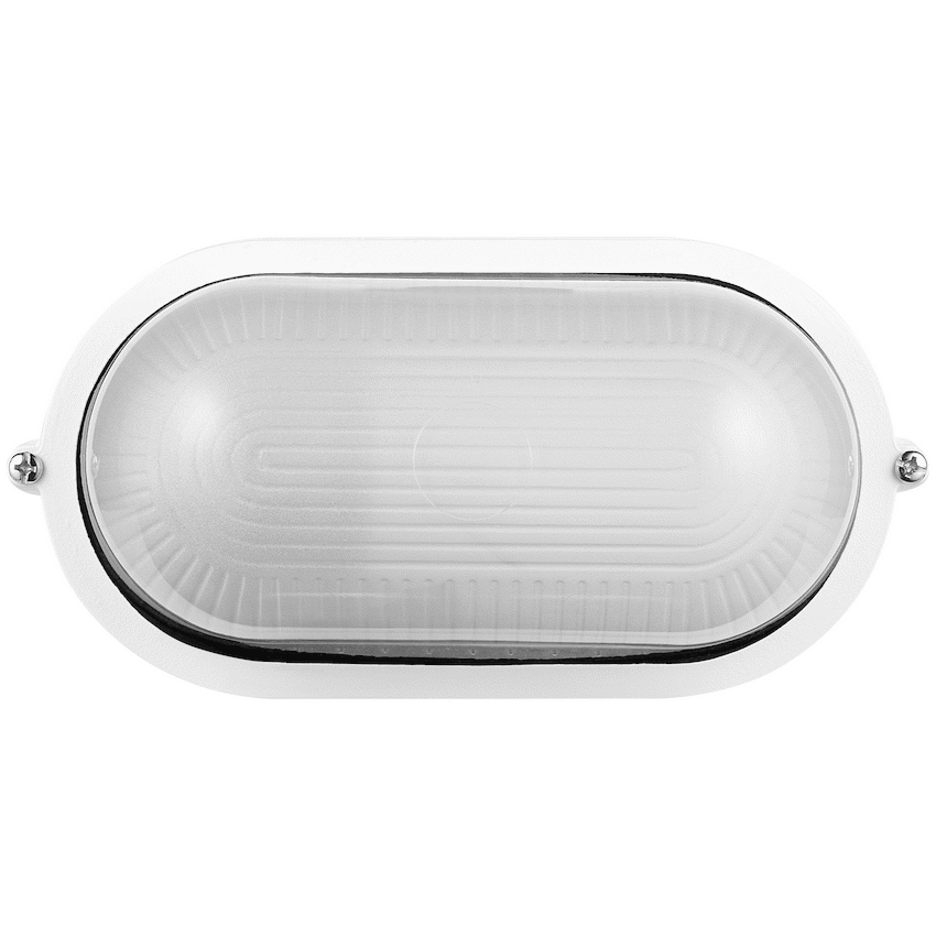 Ellies Ellies Illume Series - AC Oval Bulkhead - Aluminium + Glass - E27 Base - WT