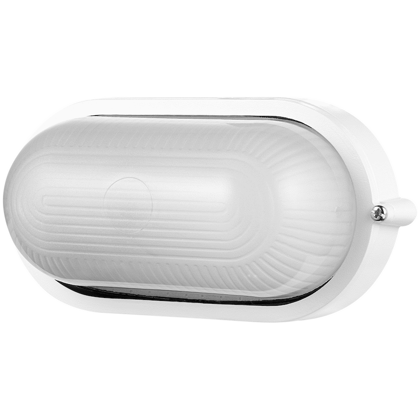 Ellies Ellies Illume Series - AC Oval Bulkhead - Aluminium + Glass - E27 Base - WT