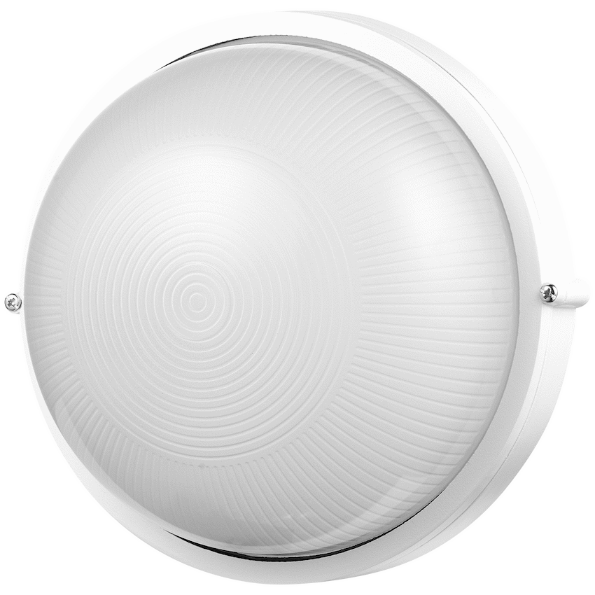 Ellies Ellies Illume Series - AC Round Bulkhead - Aluminium + Glass - E27 Base -WT