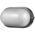 Ellies Ellies Illume Series - Large AC Oval Bulkhead - Aluminium  + Glass - E27 Base -BK