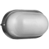 Ellies Ellies Illume Series - Large AC Oval Bulkhead - Aluminium  + Glass - E27 Base -BK