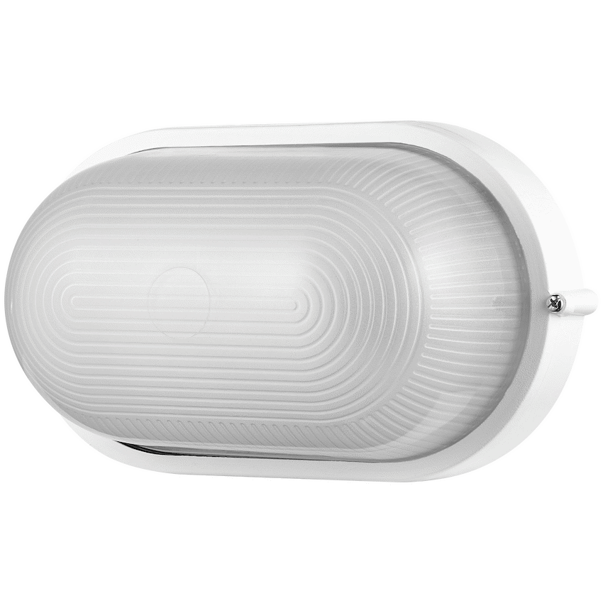 Ellies Ellies Illume Series - Large AC Oval Bulkhead - Aluminium + Glass - E27 Base -WT