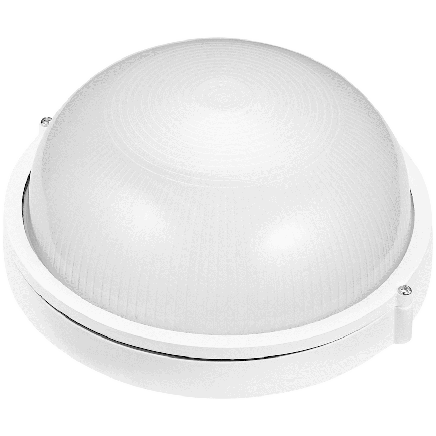 Ellies Ellies Illume Series - Large AC Round Bulkhead - Aluminium + Glass - E27 Base -WT