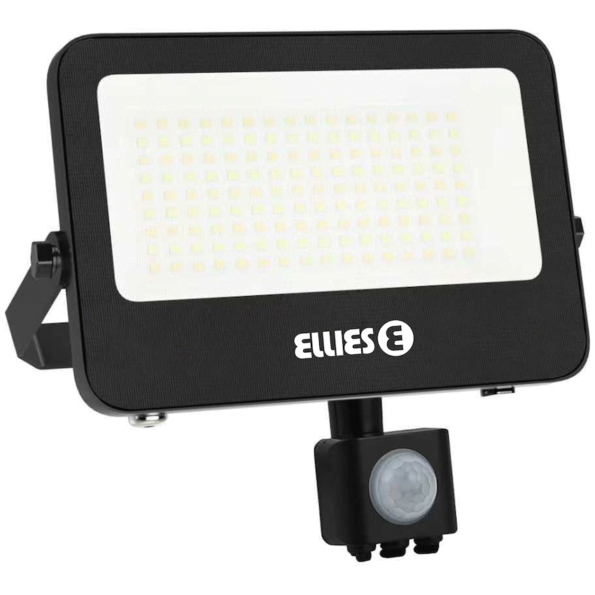 Ellies Lighting Ellies Quasar Series 50W AC Motion Sensor Flood Light  with 3CCT -BK