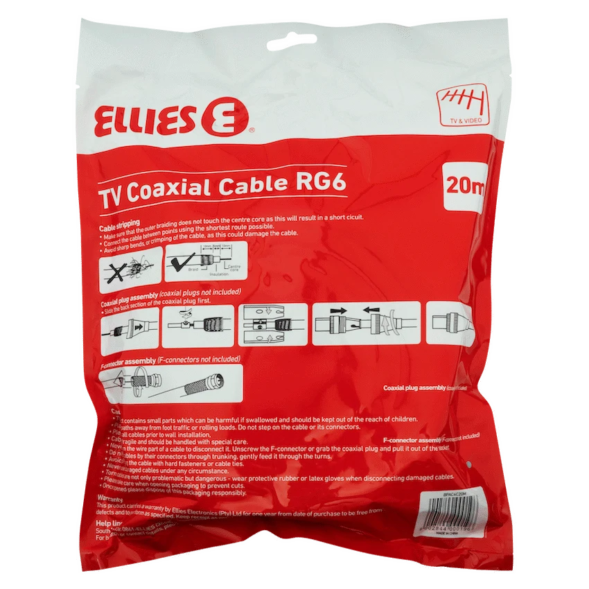 Ellies Televisions B/Pack 20m Coax Cable AC5C
