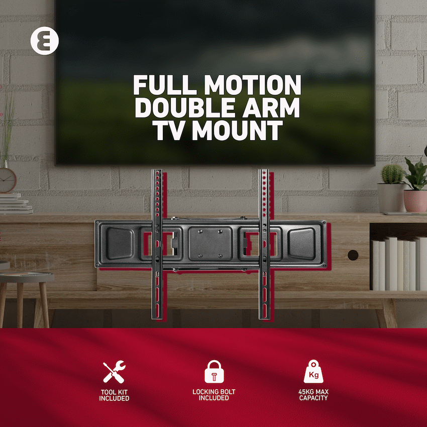 Ellies Televisions Ellies Solid series Full Motion Double Arm Mount 37"-86"TVs