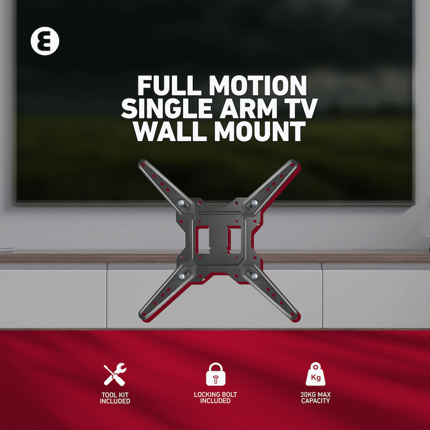 Ellies Televisions Ellies Solid series Full Motion Single Arm Tv Wall Mount For 23" - 55" TVs