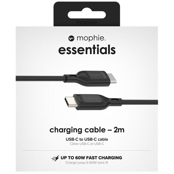 mophie-Essentials-Cable-USBC-lightning-2 meter-Black