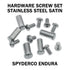 AWT Stainless Replacement Hardware Screw Kit for Spyderco Endura - Satin