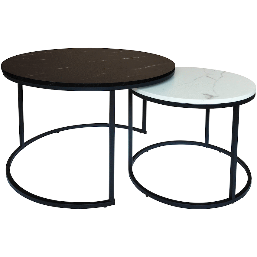 Everfurn Everfurn Nile Nesting Coffee Table - Ying Yang