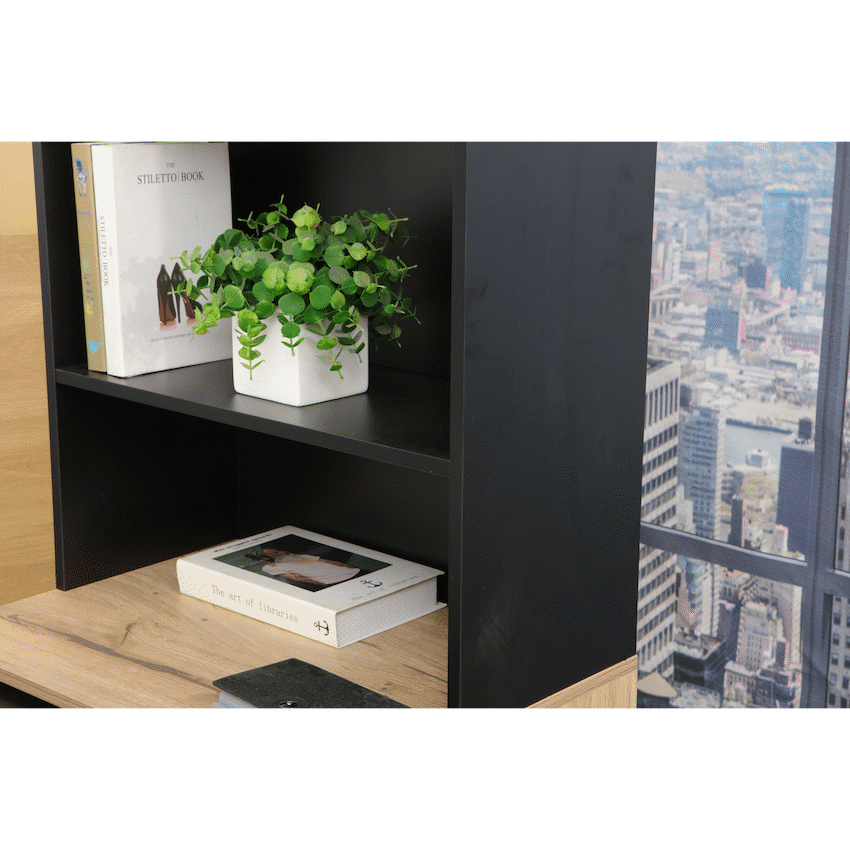 Everfurn Furniture Adaptive Desk, With  Bookshelf