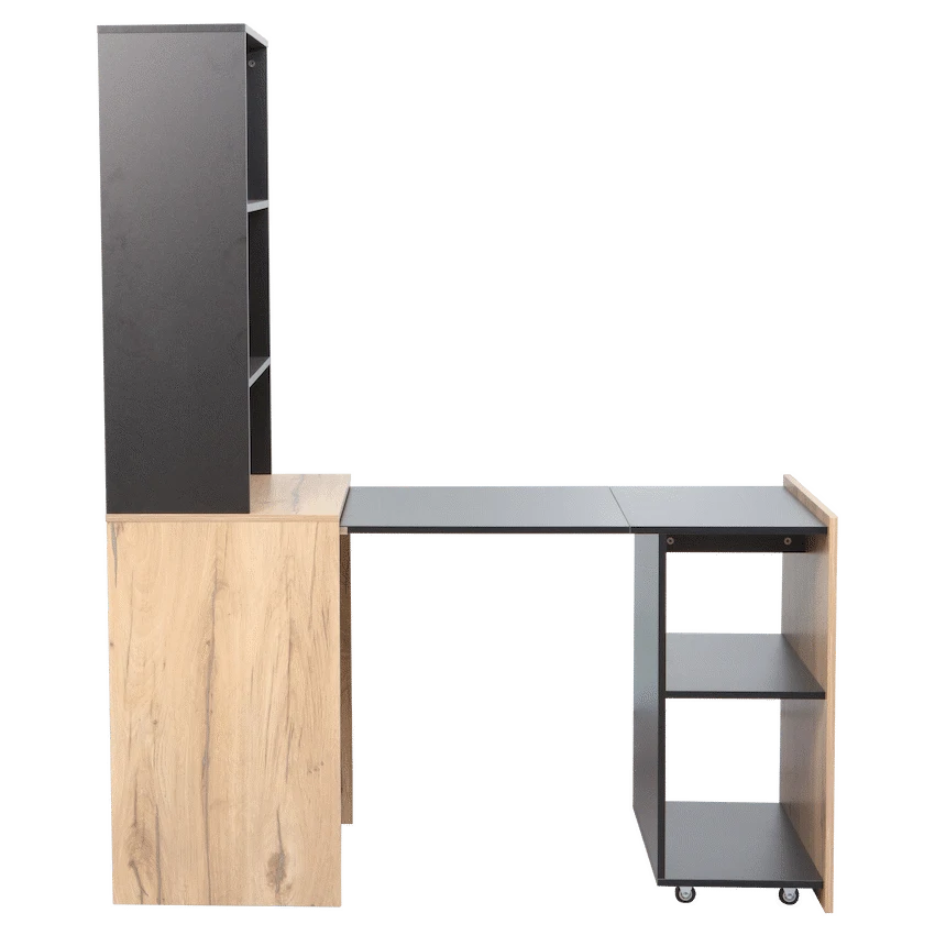 Everfurn Furniture Adaptive Desk, With  Bookshelf
