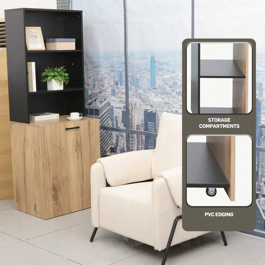 Everfurn Furniture Adaptive Desk, With  Bookshelf