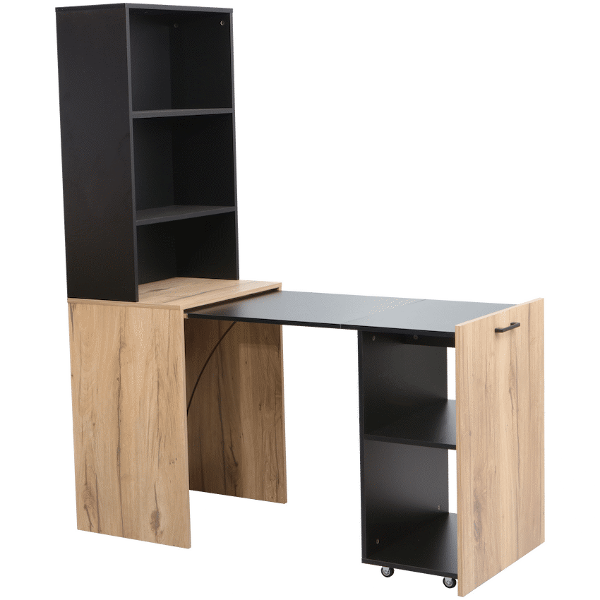 Everfurn Furniture Adaptive Desk, With  Bookshelf