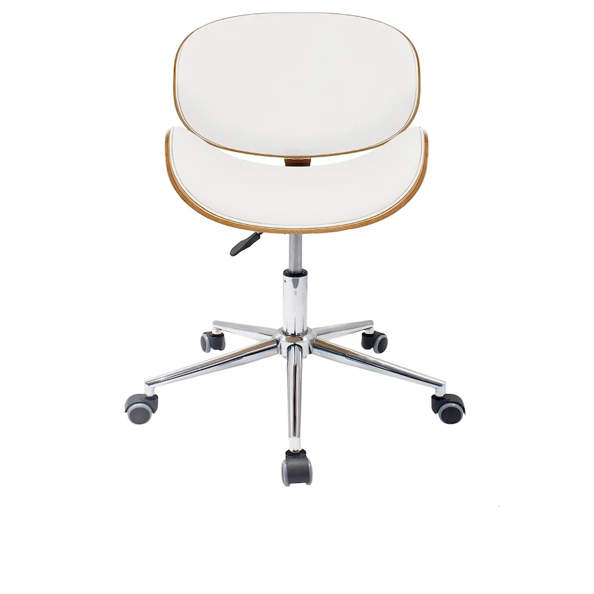 Everfurn Furniture Amos Mid Back Office Chair - White